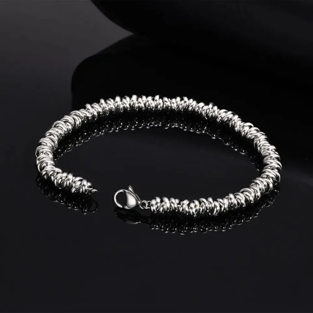 Stylish Twisted Stainless Steel Bracelet
